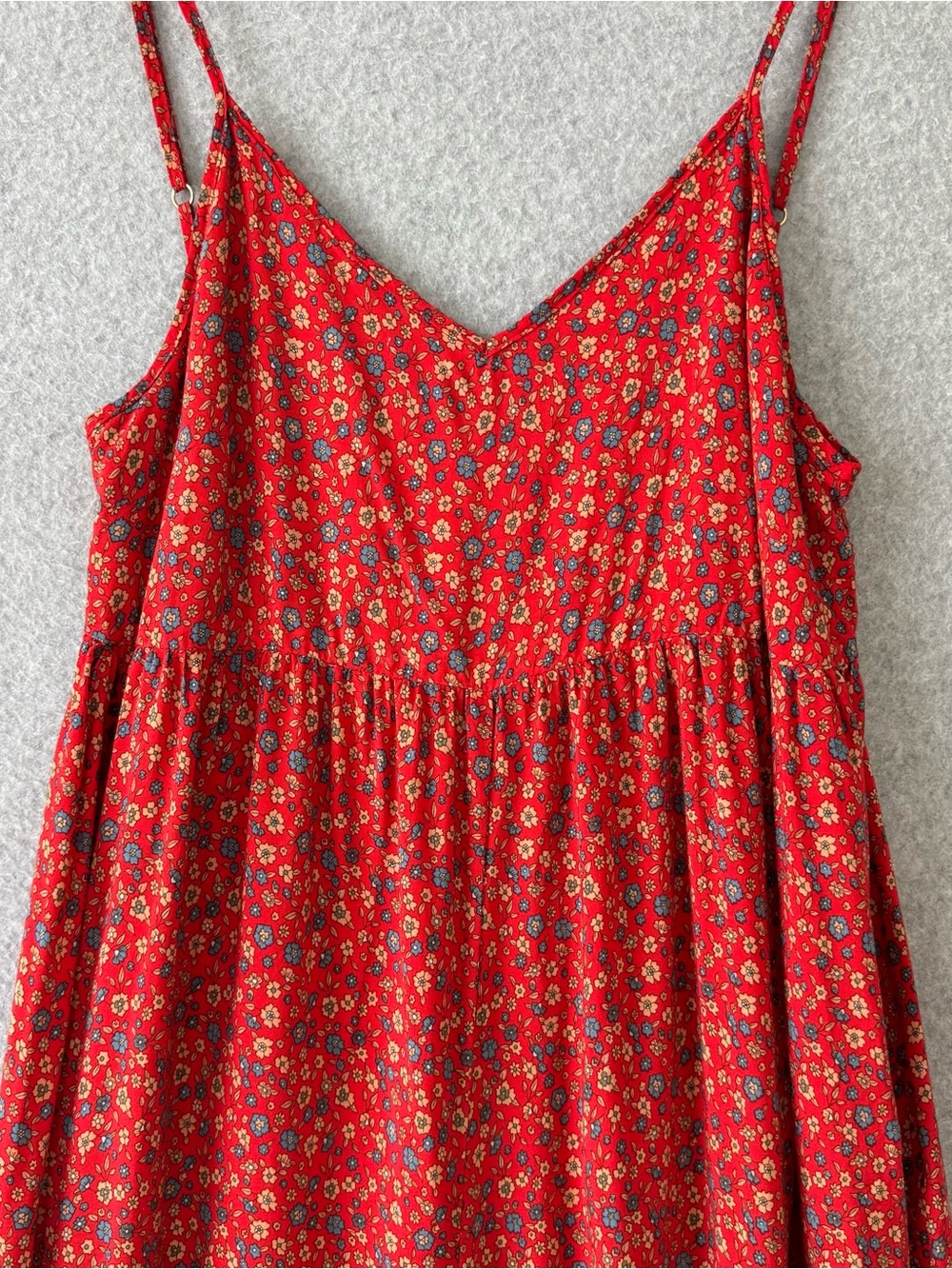 Natural Life Jamie Jumpsuit Romper Wide Leg Red Floral Boho Festival Size Small - Picture 16 of 16